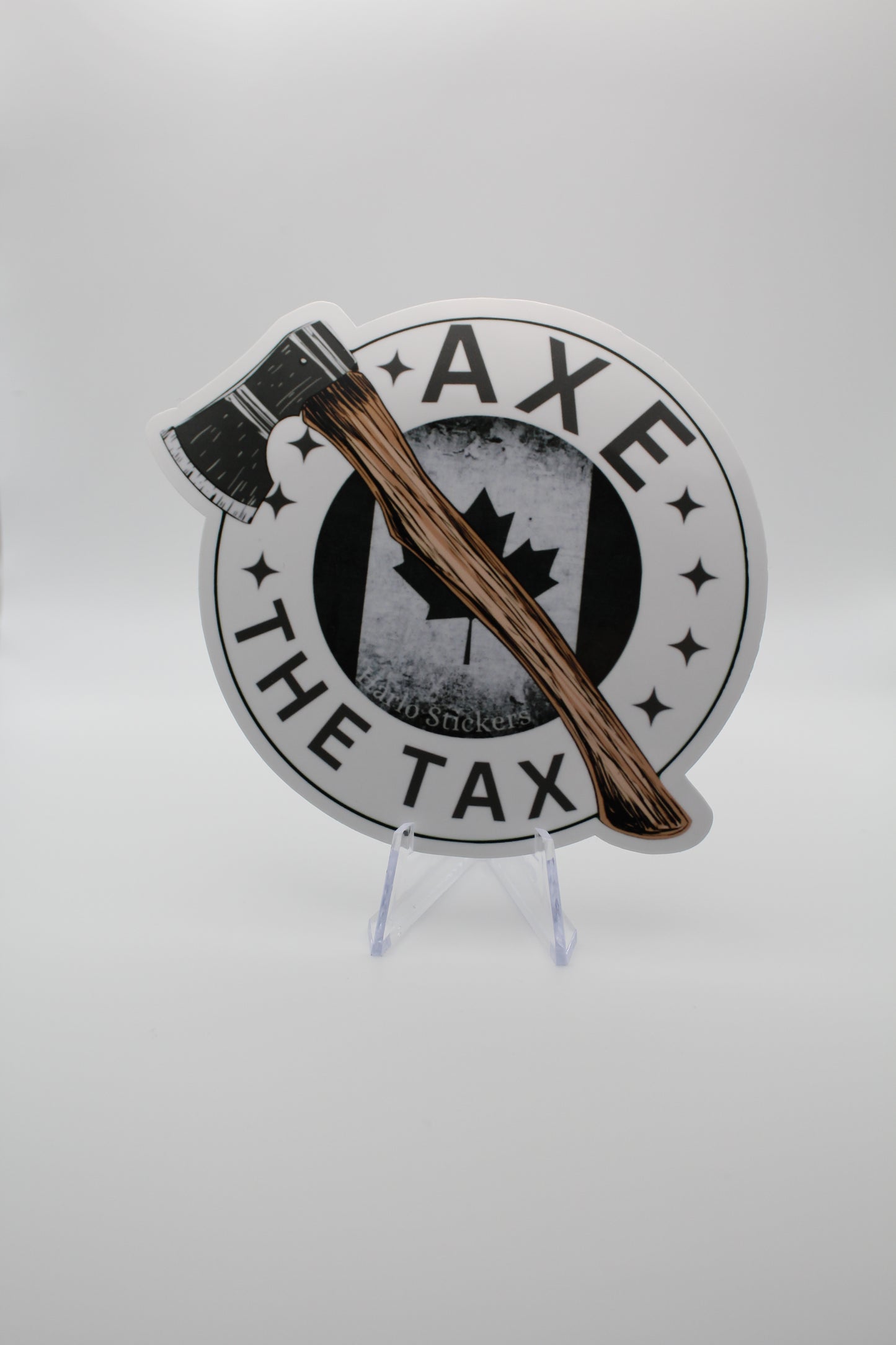 Axe the tax car decal