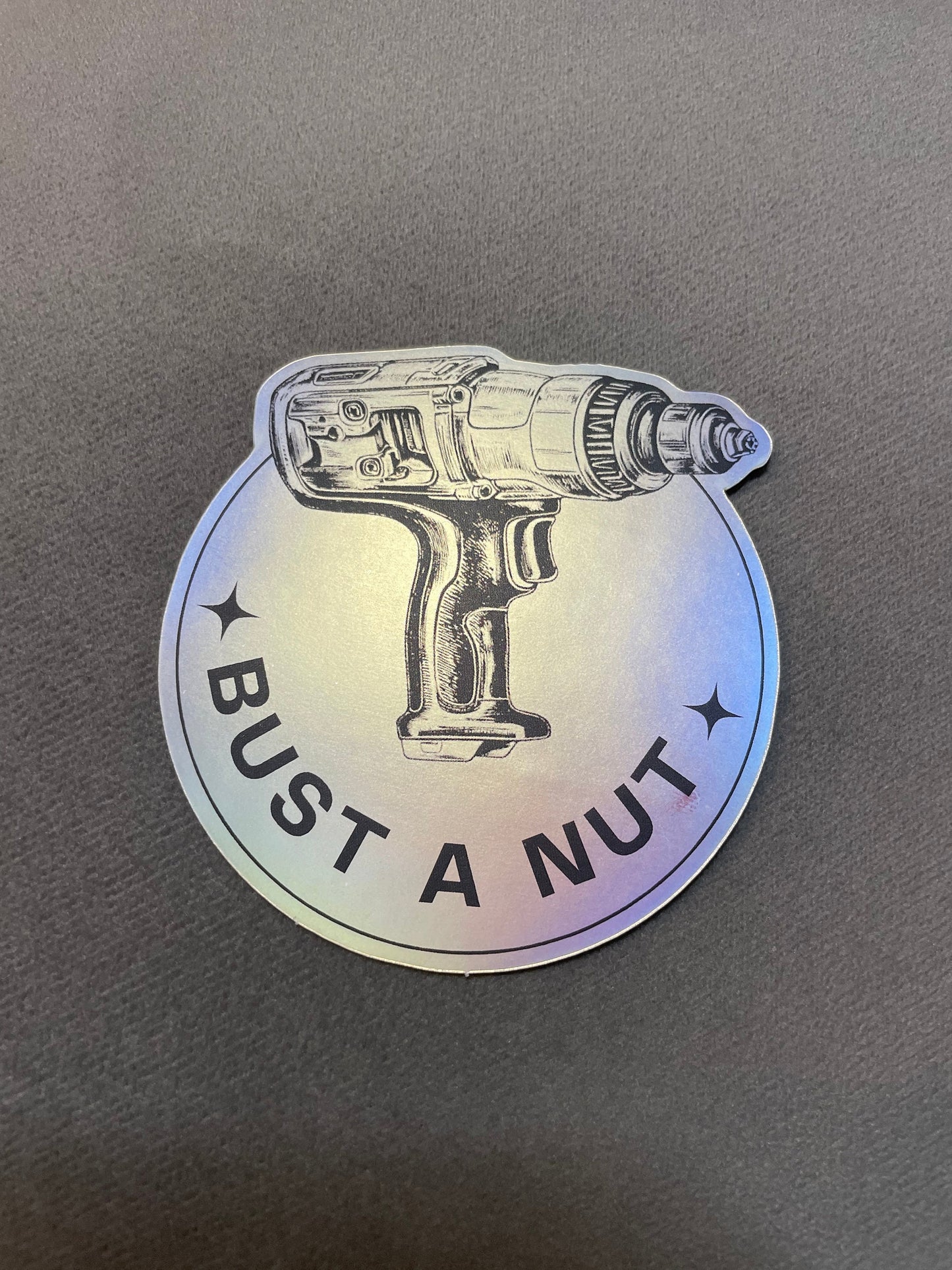 Holographic Hard hat sticker Impact drill funny sticker