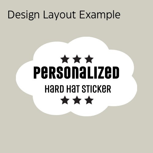 Cloud shaped custom sticker