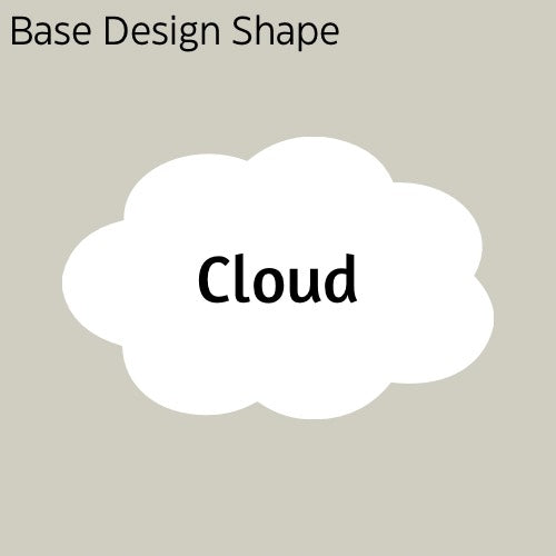 Cloud shaped custom sticker