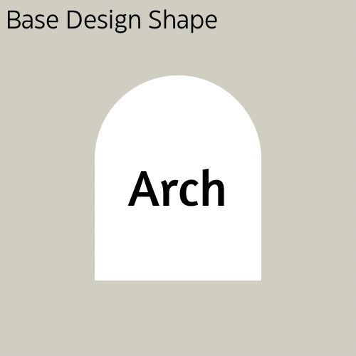 Arch shaped custom sticker