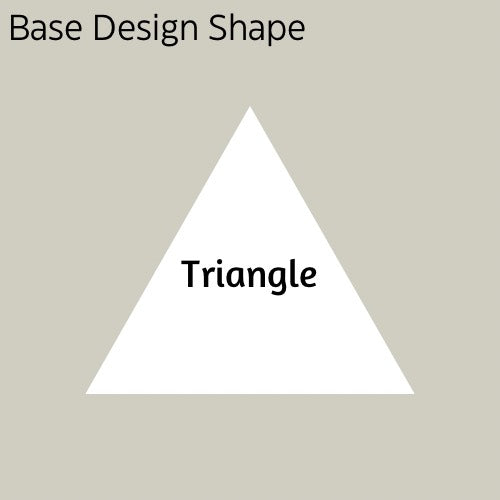 Triangle shaped custom sticker