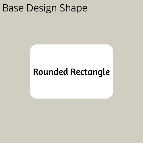 Rounded rectangle shaped custom sticker