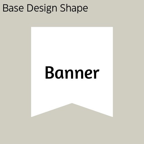 Banner shaped custom sticker