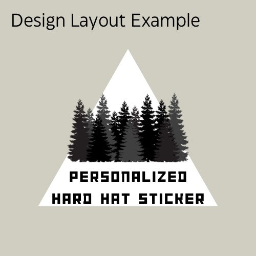 Triangle shaped custom sticker