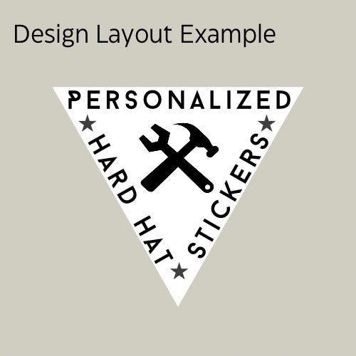 Upside down Tri shaped custom sticker