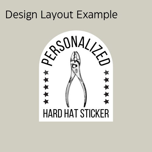 Arch shaped custom sticker