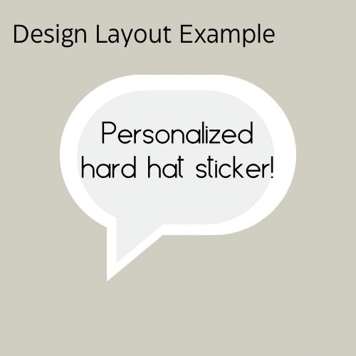 Speech bubble shaped custom sticker