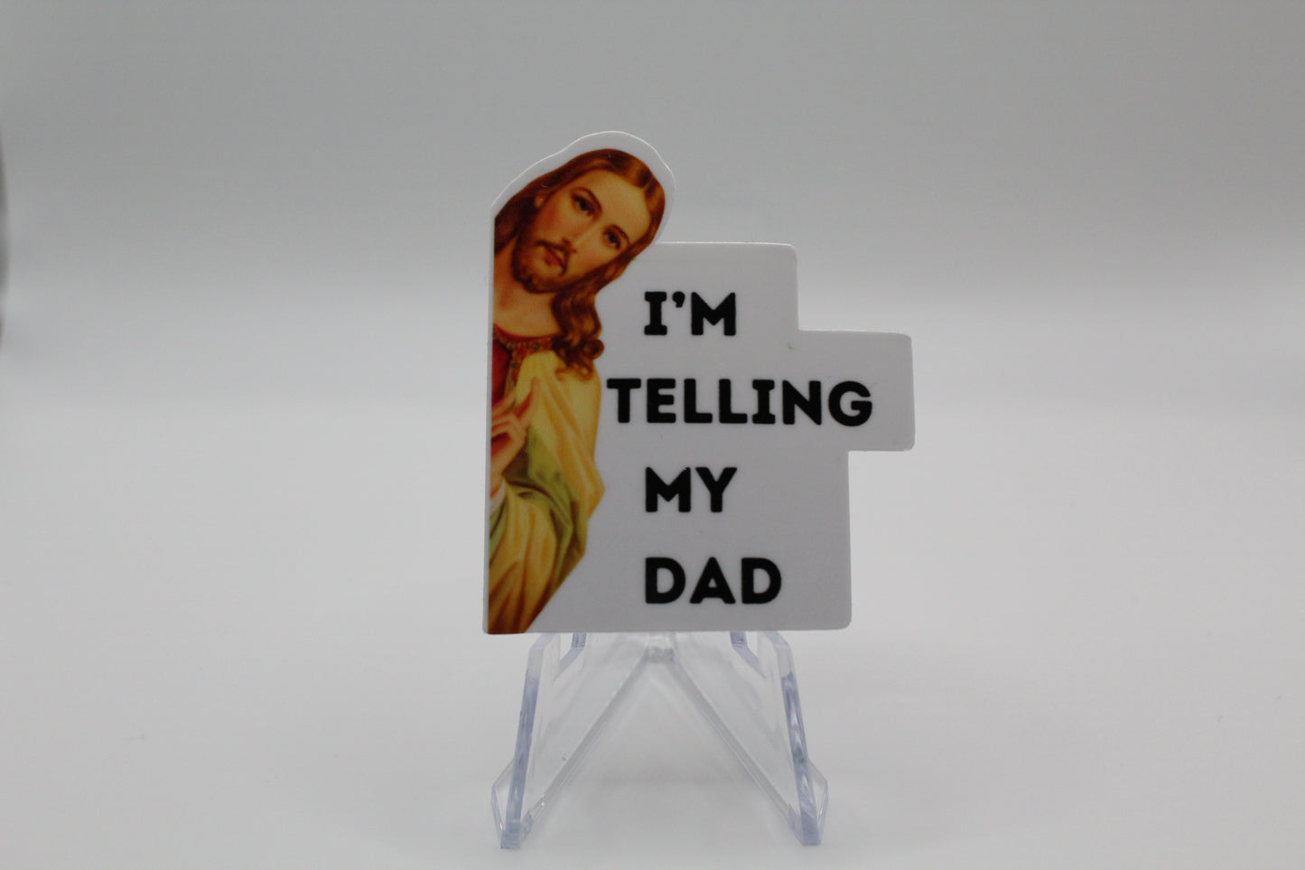 Peeking Jesus Sticker