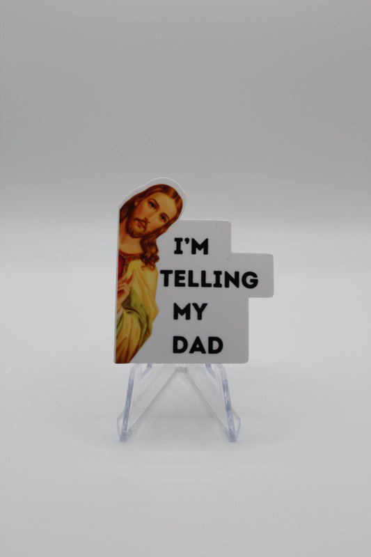 Peeking Jesus Sticker