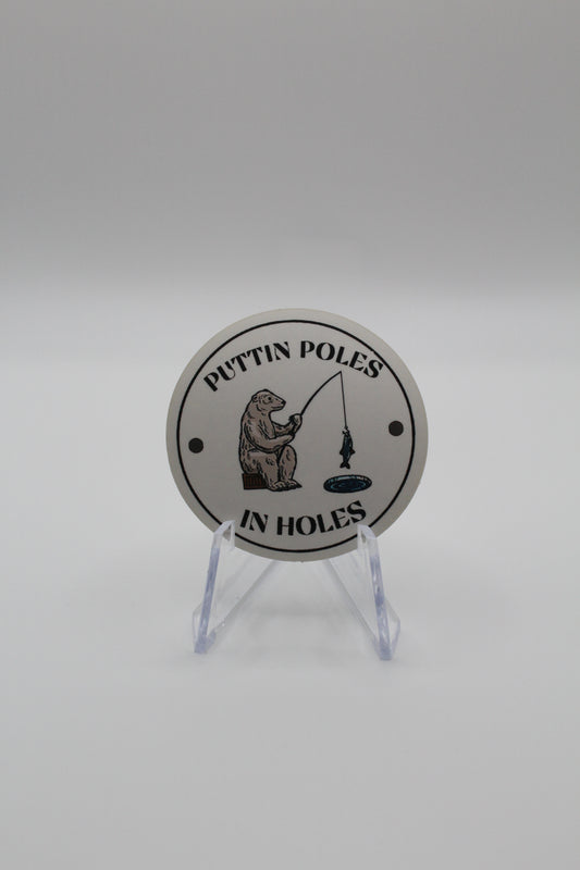 Funny Ice fishing sticker for Coffee thermos for Laptops for Waterbottles