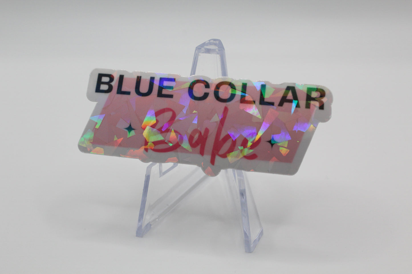 Blue collar woman sticker hard hat sticker sticker for coffee mug