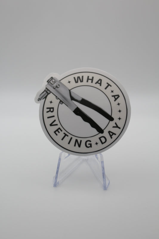 Rivet gun sheet metal sticker