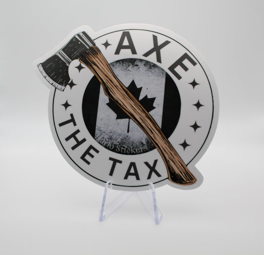 Axe the tax car decal