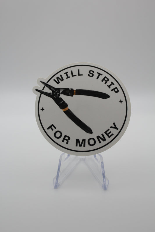 Electrician sticker blue collar jokes tool pun