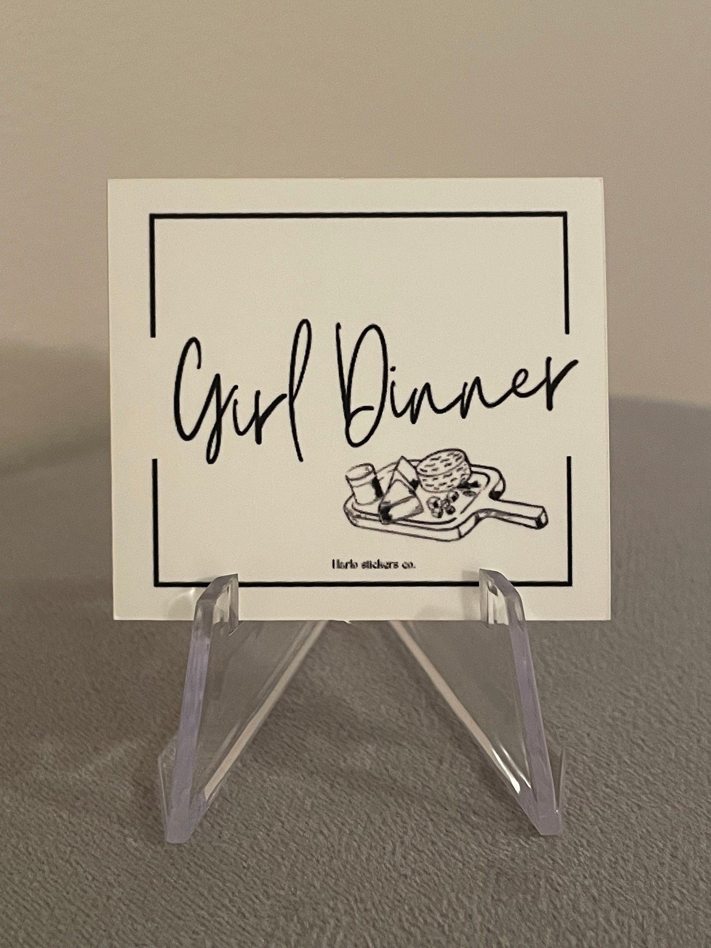 Girl Dinner sticker trending funny stickers
