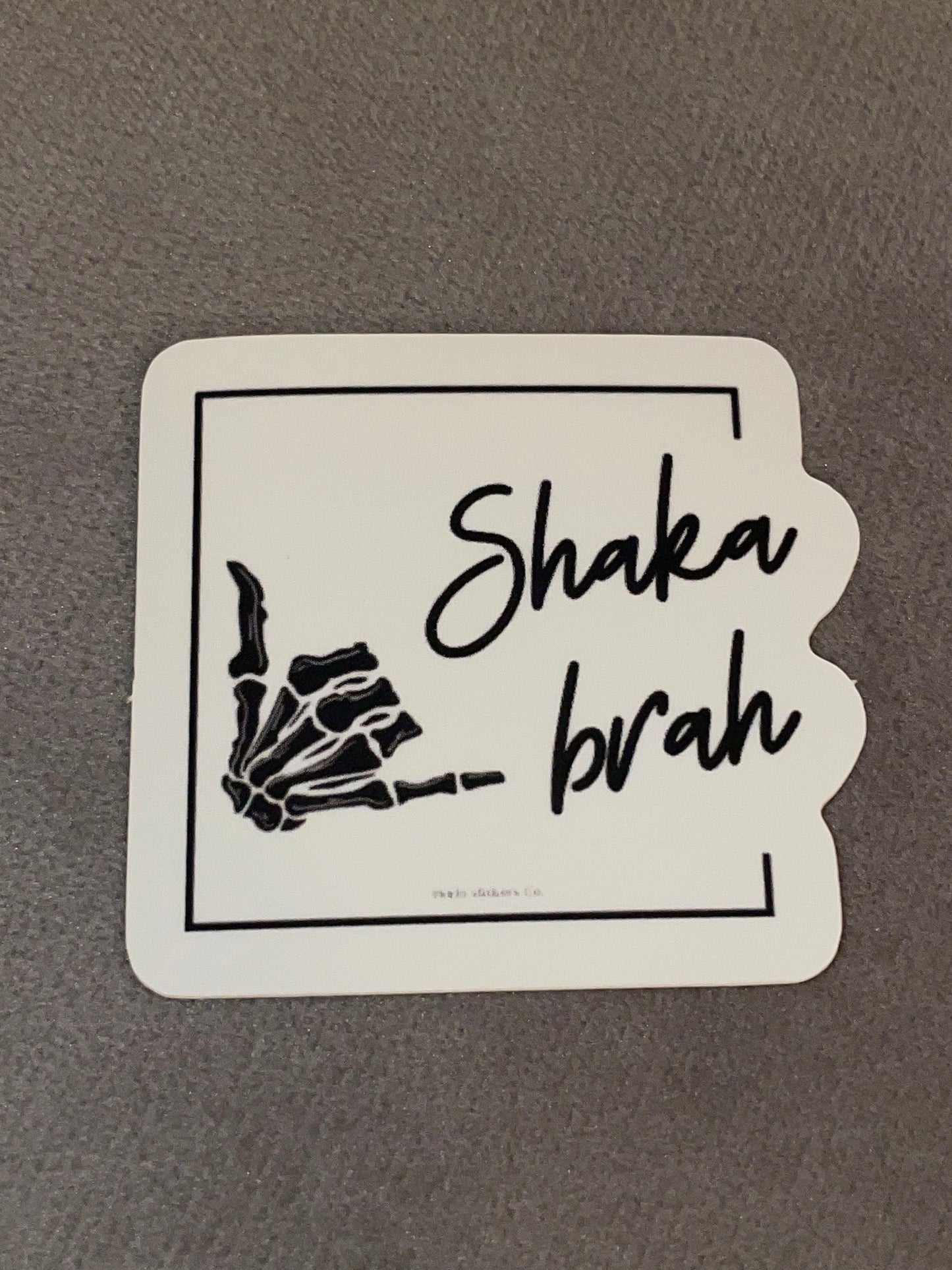 Skeleton surfer sticker