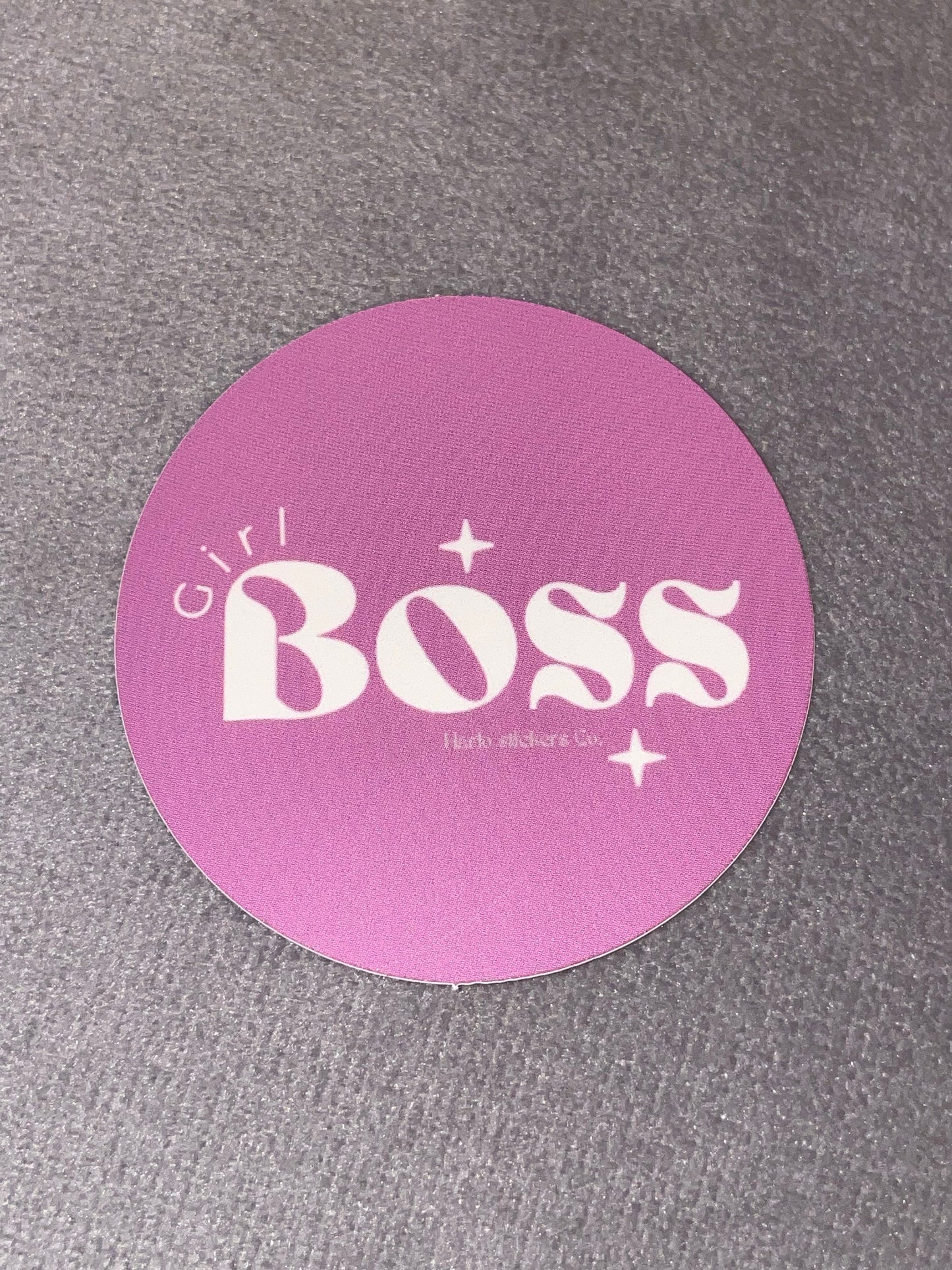 Girl boss sticker pink sticker for Laptop for Waterbottle Dark Pink Sticker