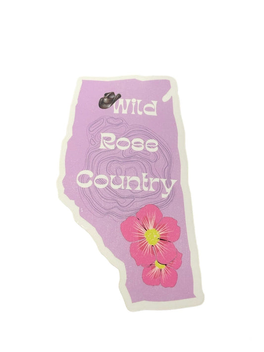 Alberta sticker Pink Map of Alberta sticker